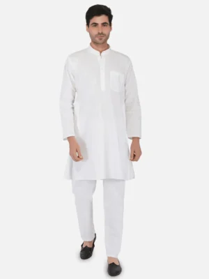 Men’s Off White Khadi Cotton Kurta
